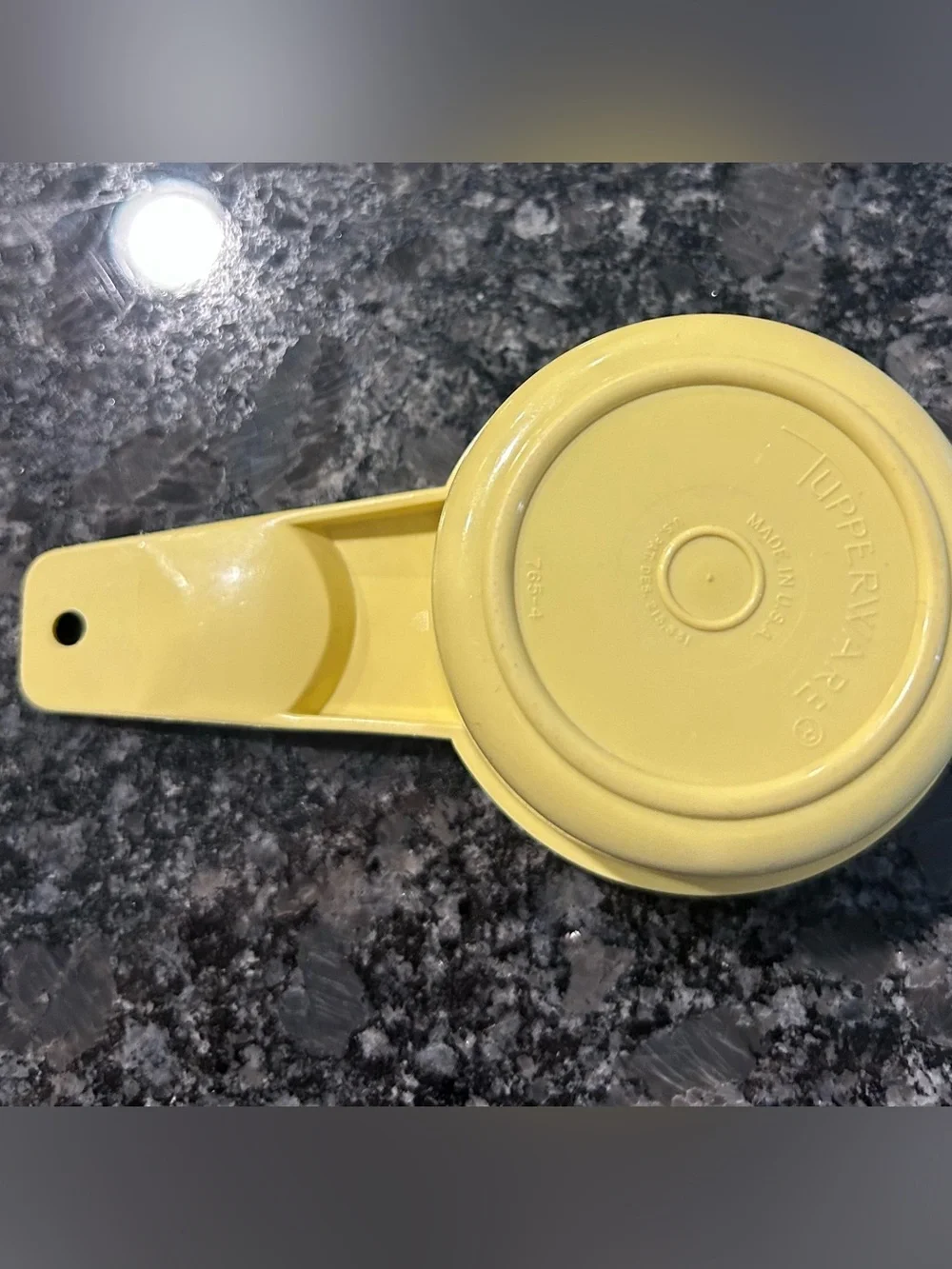 Vintage Tupperware Yellow Measuring Cup 1/3 Cup # 765-4 Replacement Made in USA.